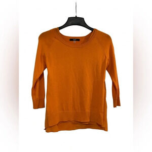 Avec Orange Cashmere Silk Blend Sweater With Camisole Liner Sz XS